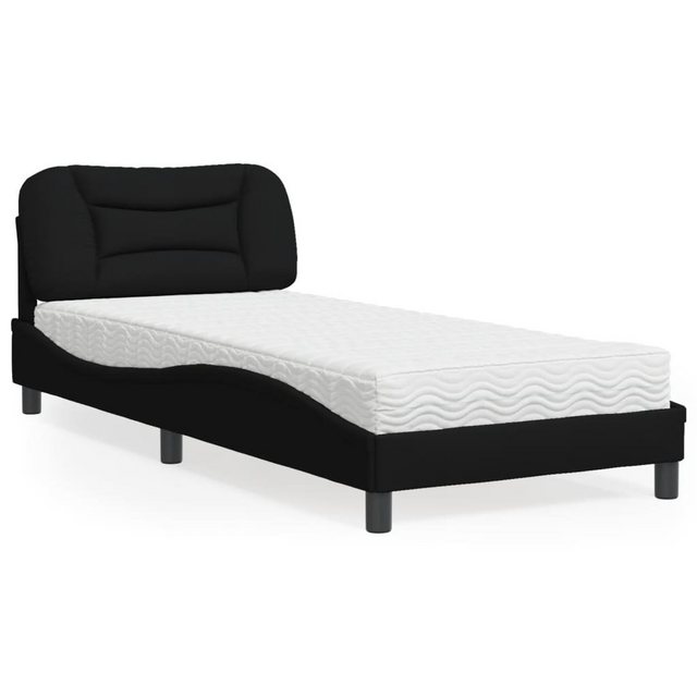 vidaXL Bett Bett mit Matratze Schwarz 90x190 cm Stoff günstig online kaufen