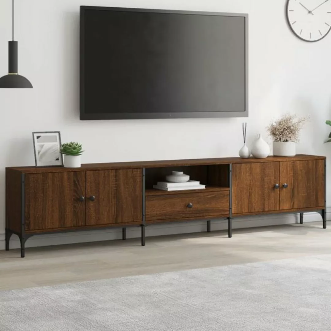 vidaXL TV-Schrank TV-Schrank mit Schublade Braun Eiche 200x25x44 cm Holzwer günstig online kaufen