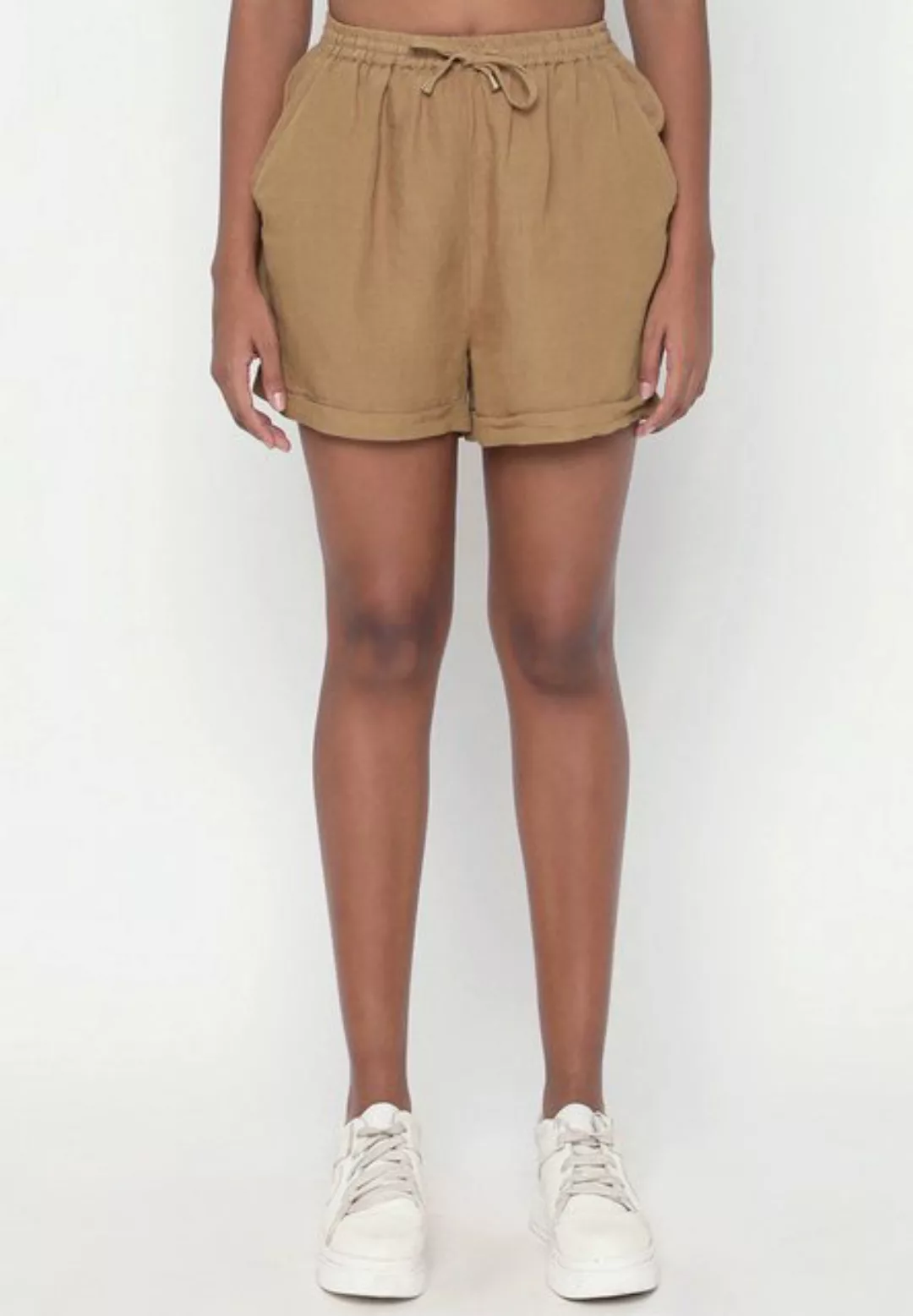 YC Fashion & Style Strandshorts YC-2908 Leinen-Shorts in Unifarbe günstig online kaufen