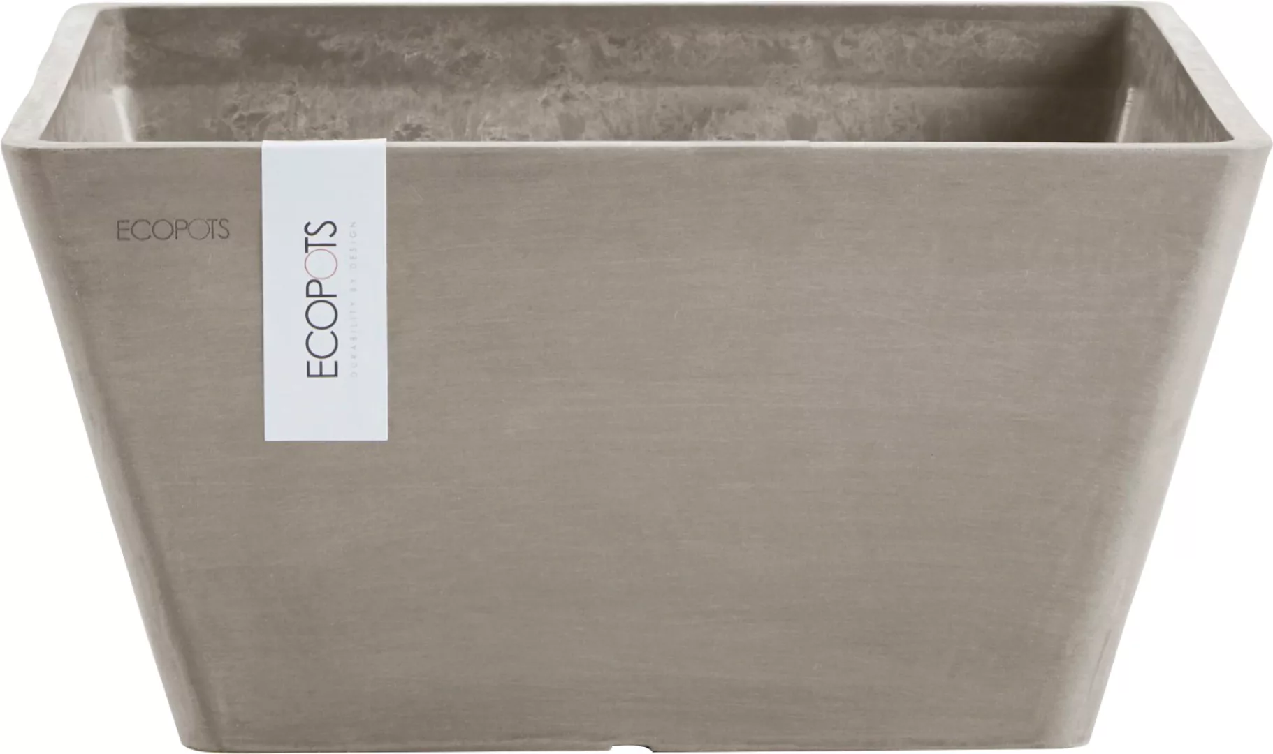 ECOPOTS Blumentopf "BERLIN Taupe", BxTxH: 25x25x12,8 cm günstig online kaufen