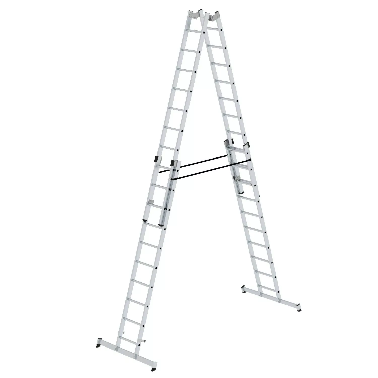 PROREGAL Sprossen-Stehleiter 4-Teilig mit Traverse 4 x 10 Sprossen günstig online kaufen