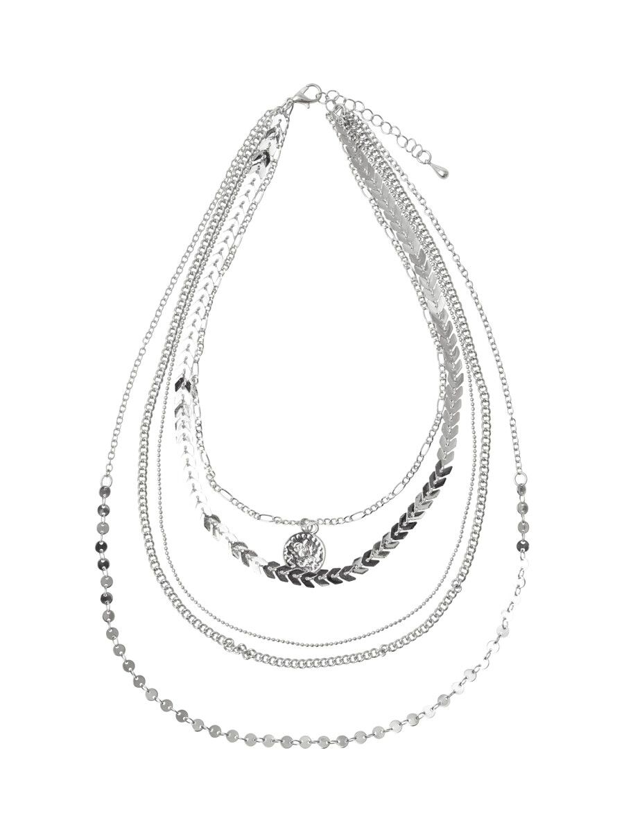 VILA Kombi- Anhänger Halskette Damen Silber günstig online kaufen