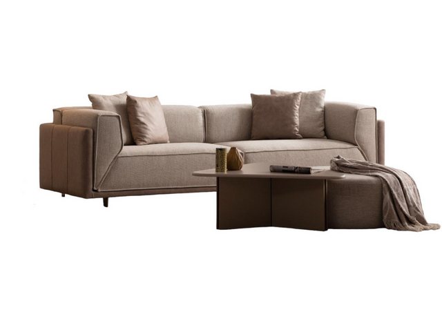 JVmoebel 3-Sitzer Designer Beige Exklusive Sofa 3-Sitzer Perfekte Möbel Woh günstig online kaufen