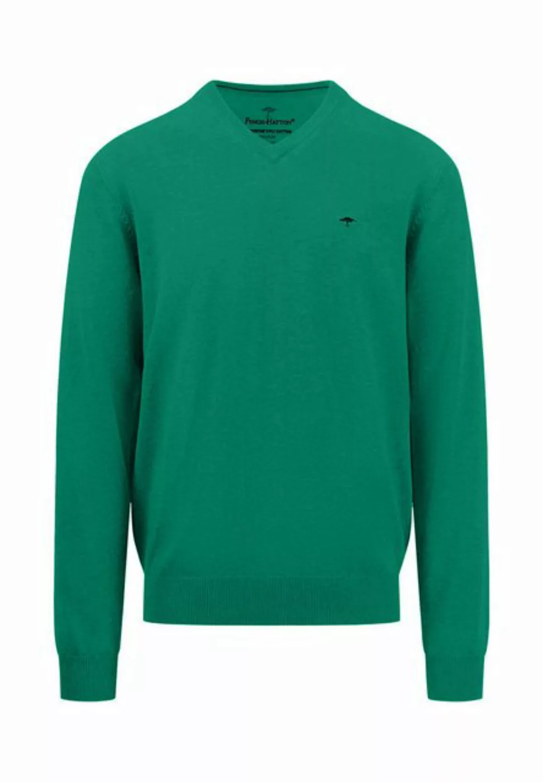 FYNCH-HATTON Strickpullover V-Neck, Superfine grass green günstig online kaufen