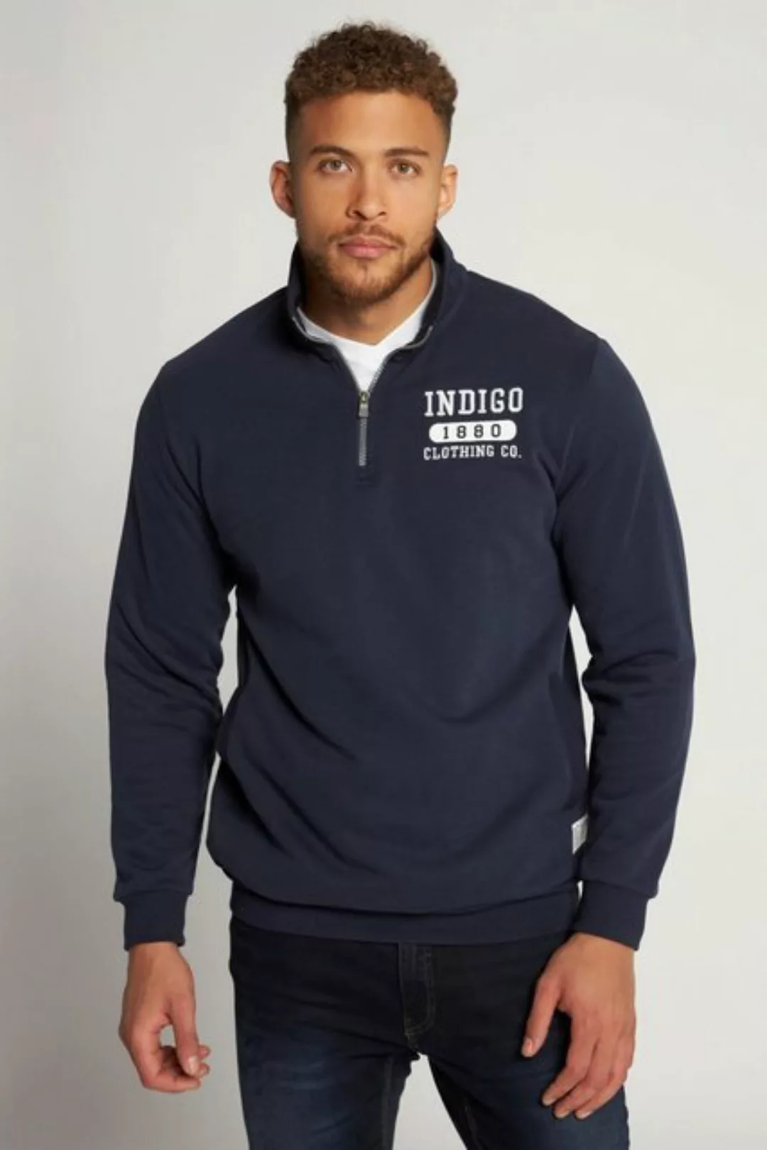 JP1880 Sweatshirt Troyer Sweater Stehkragen Zipper günstig online kaufen