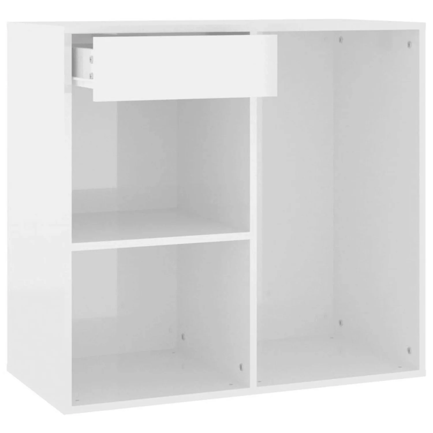 vidaXL Kosmetikschrank Hochglanz-Weiß 80x40x75 cm Holzwerkstoff günstig online kaufen