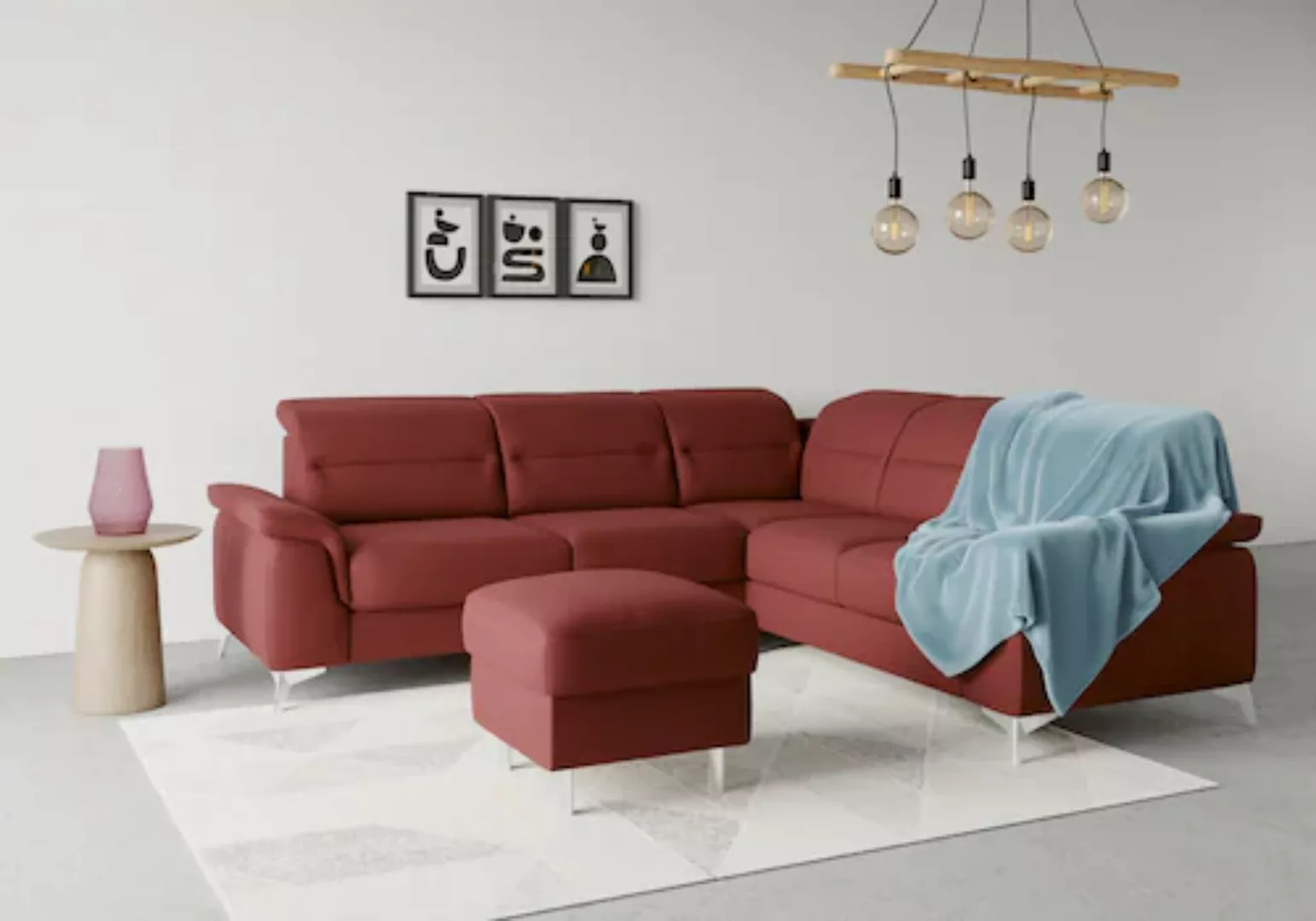 sit&more Ecksofa Sinatra L-Form, optional mit Kopfteilverstellung und Armte günstig online kaufen