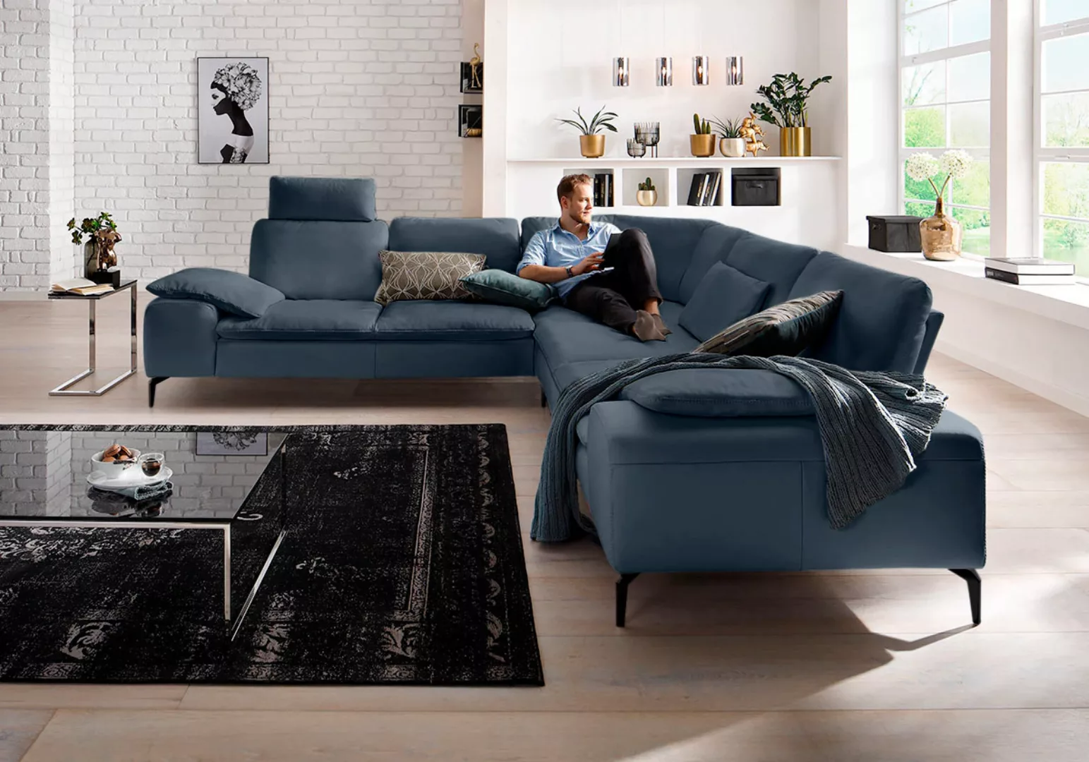 W.SCHILLIG Ecksofa "valentinoo, Designsofa, elegant und bequem, L-Form", (S günstig online kaufen