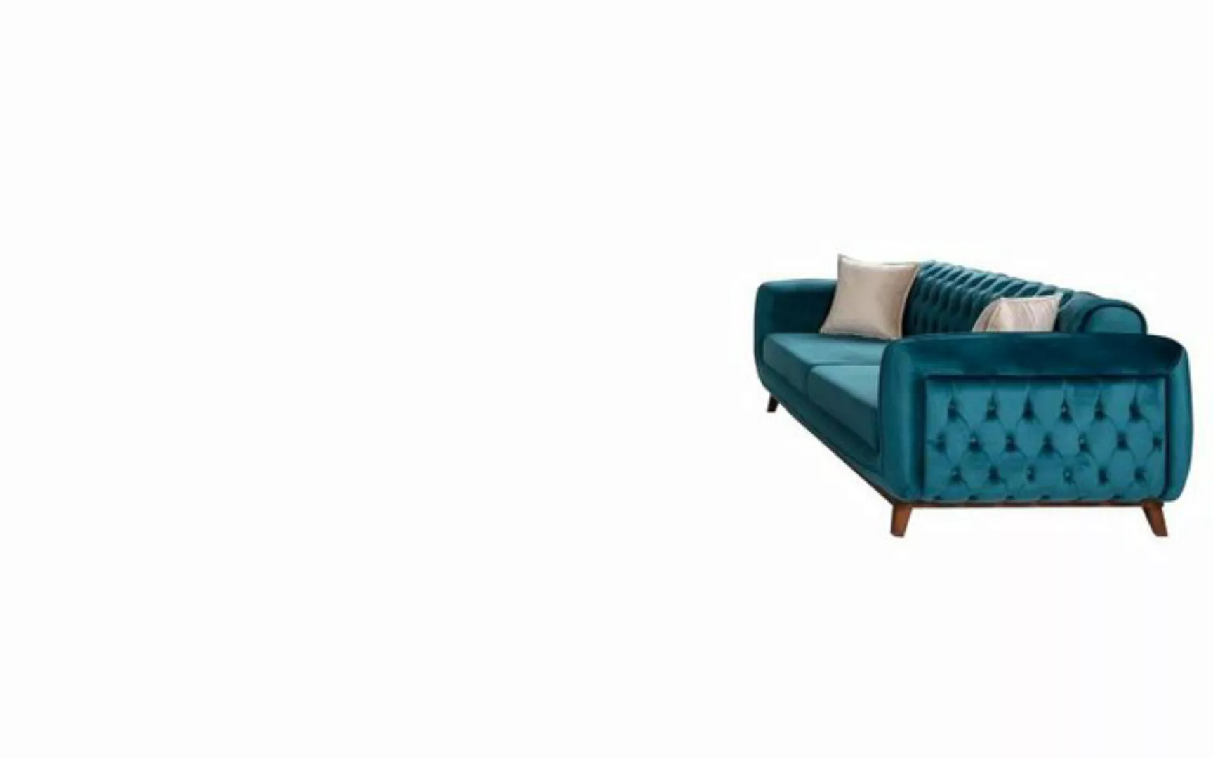 JVmoebel Sofa Polster Couch Garnitur Stoff Sofas Set 3tlg 3+3+1 Chesterfiel günstig online kaufen