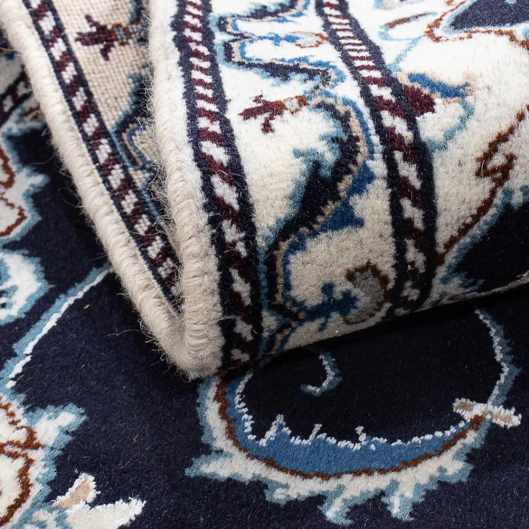 morgenland Orientteppich »Perser - Nain - 136 x 88 cm - dunkelblau«, rechte günstig online kaufen