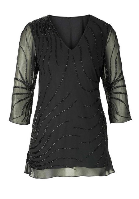 heine Shirtbluse HEINE Damen Bluse mit Perlen, schwarz günstig online kaufen