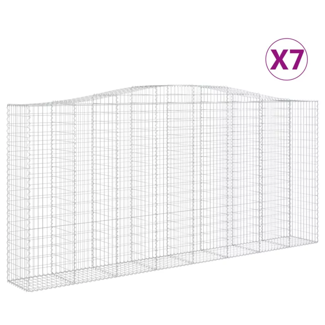 Vidaxl Gabionen Mit Hochbogen 7 Stk. 400x50x180/200cm Verzinktes Eisen günstig online kaufen