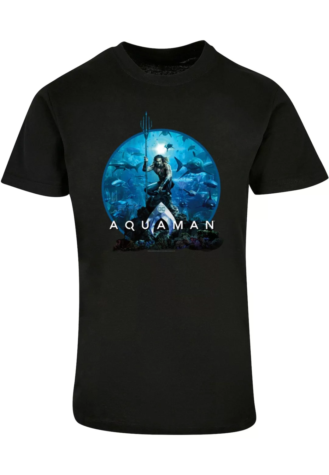 ABSOLUTE CULT T-Shirt "ABSOLUTE CULT Herren Aquaman - Circle Poster Basic T günstig online kaufen