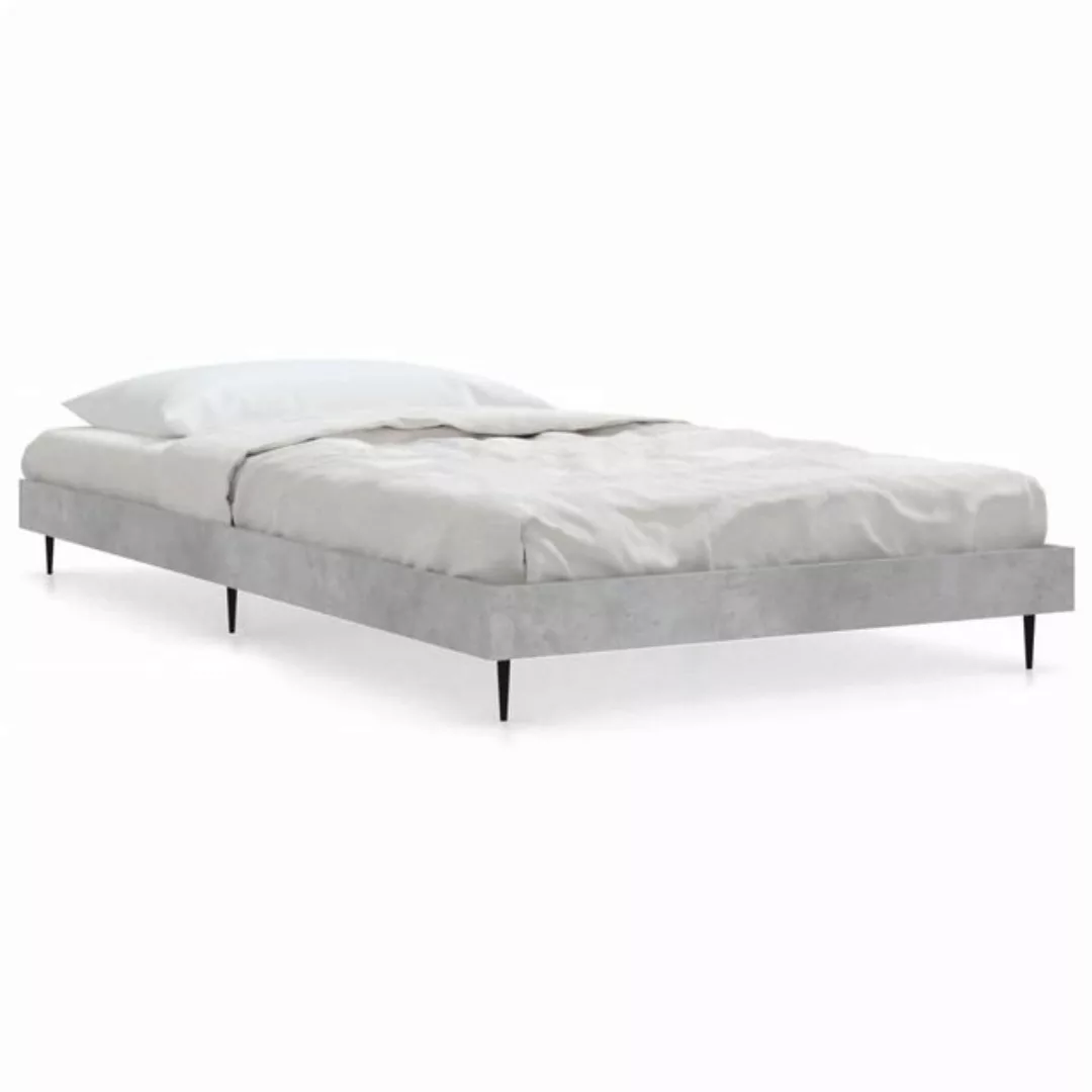 furnicato Bett Bettgestell Betongrau 90x200 cm Holzwerkstoff günstig online kaufen