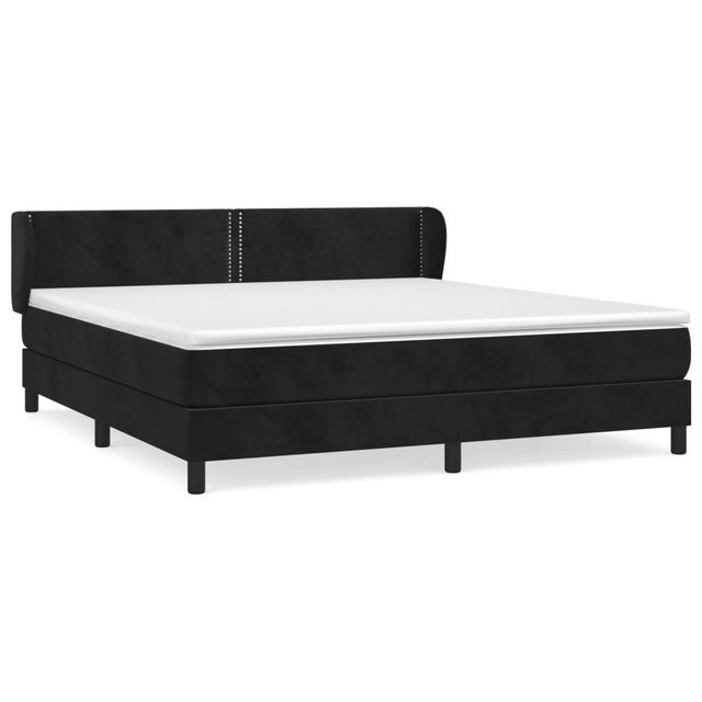 vidaXL Bettgestell Boxspringbett mit Matratze Schwarz 180x200 cm Samt Bett günstig online kaufen