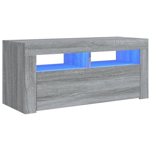 vidaXL TV-Schrank TV-Schrank mit LED Leuchten Grau Sonoma 90x35x40 cm Lowbo günstig online kaufen