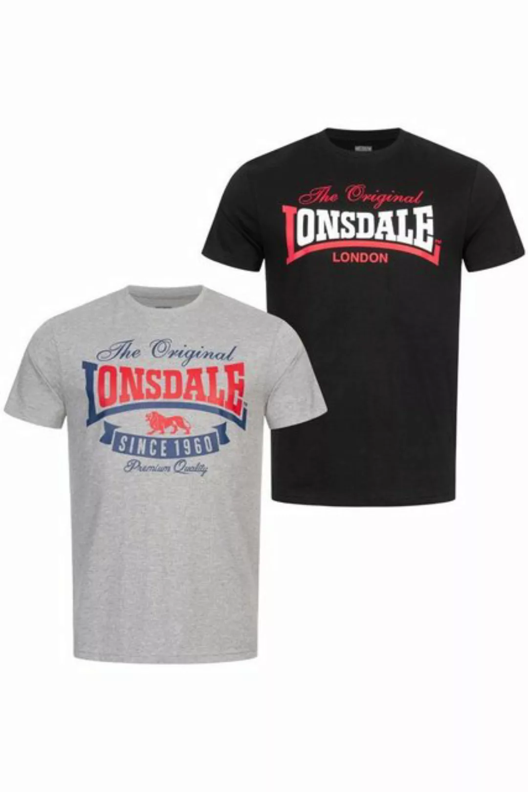 Lonsdale T-Shirt Lonsdale Herren T-Shirt Doppelpack Gearach günstig online kaufen