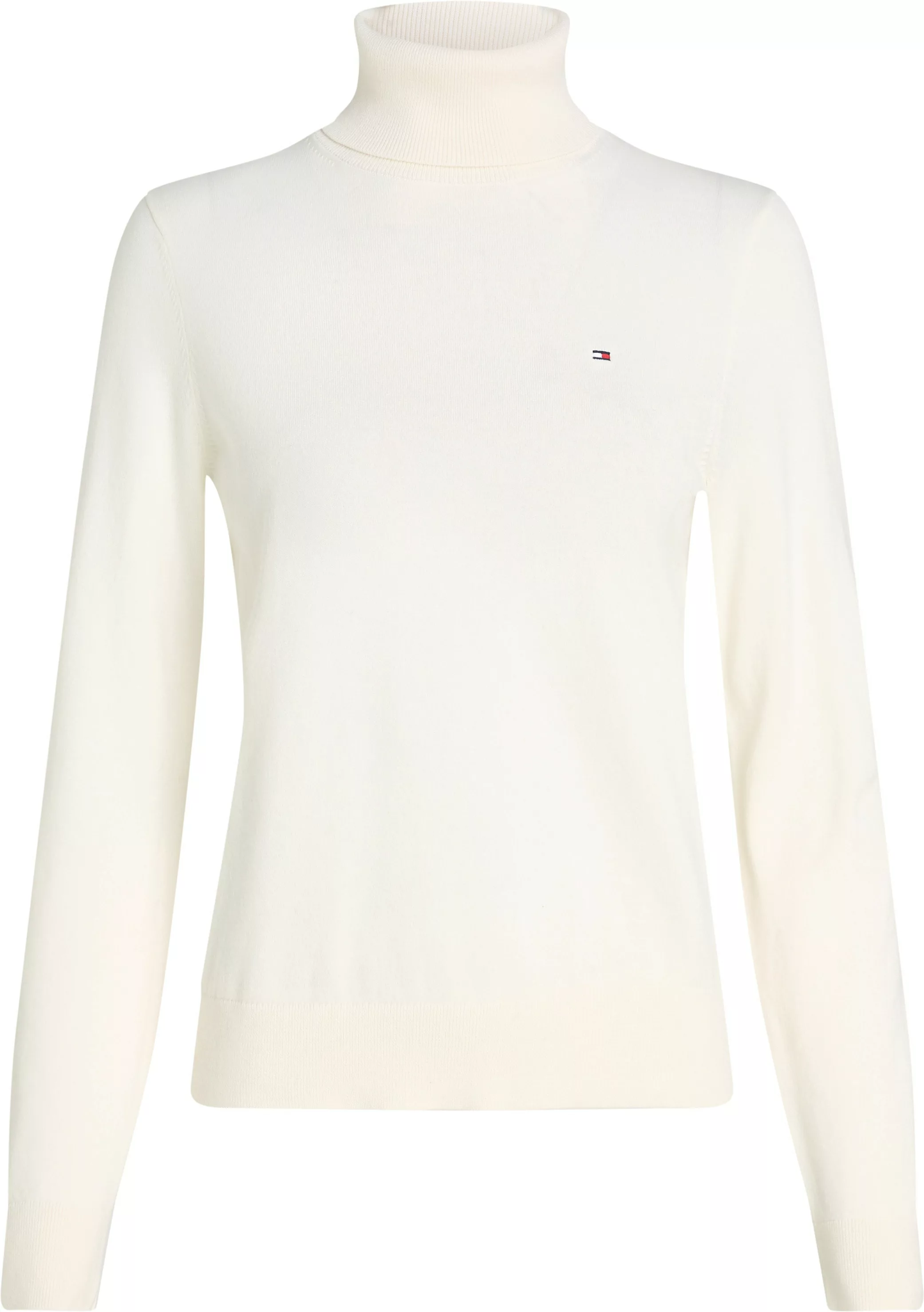 Tommy Hilfiger Strickpullover CO JERSEY STITCH ROLL-NK SWT mit Rollkragen günstig online kaufen