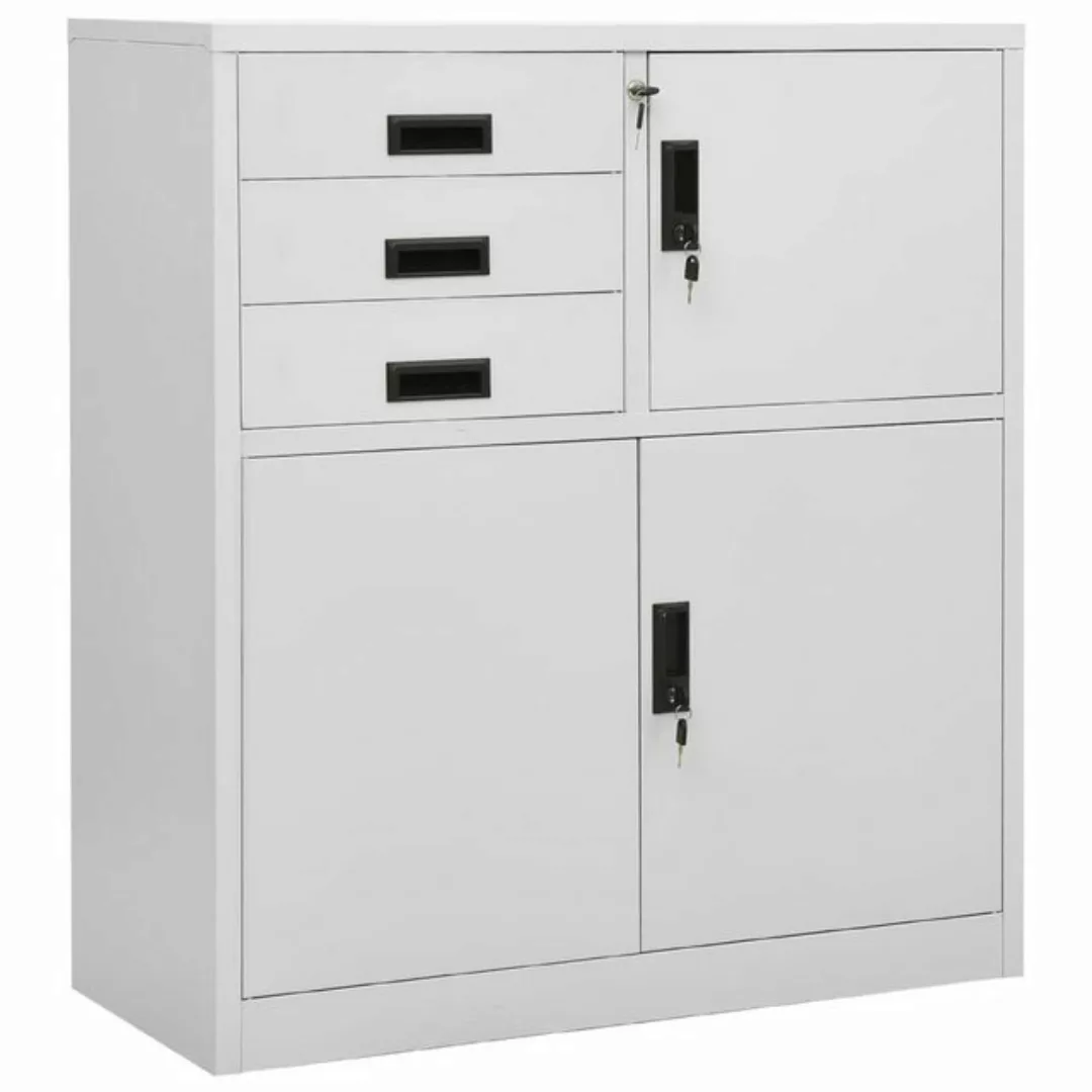 Büroschrank Hellgrau 90x40x102 Cm Stahl günstig online kaufen