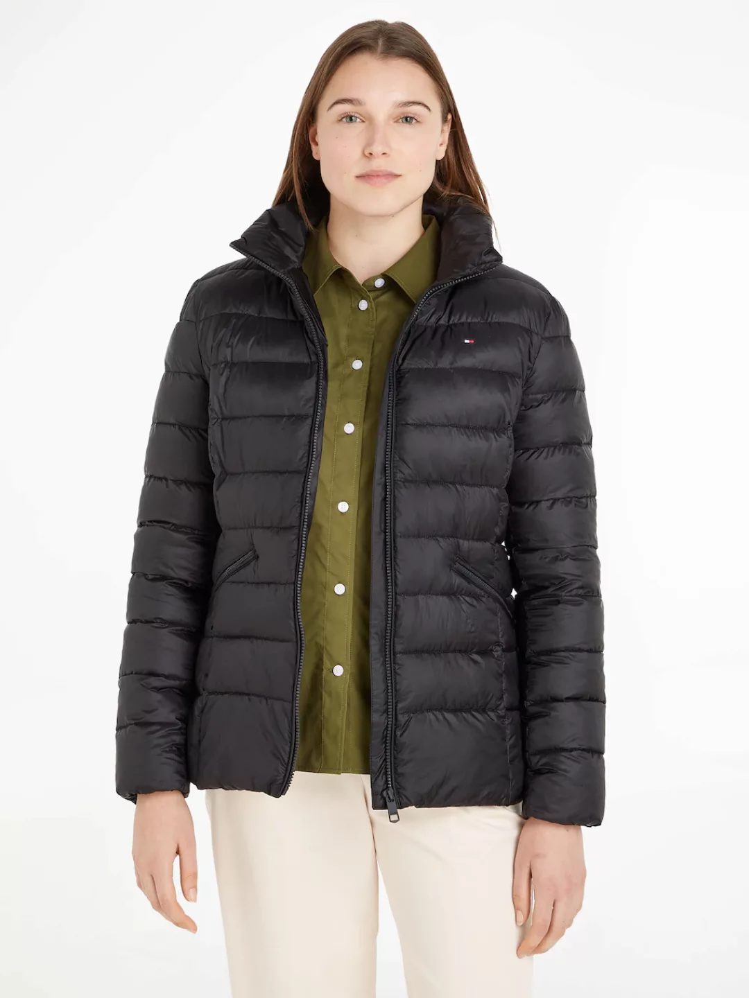 Tommy Hilfiger Steppjacke "MW PADDED GLOBAL STRIPE JACKET", mit Kapuze günstig online kaufen