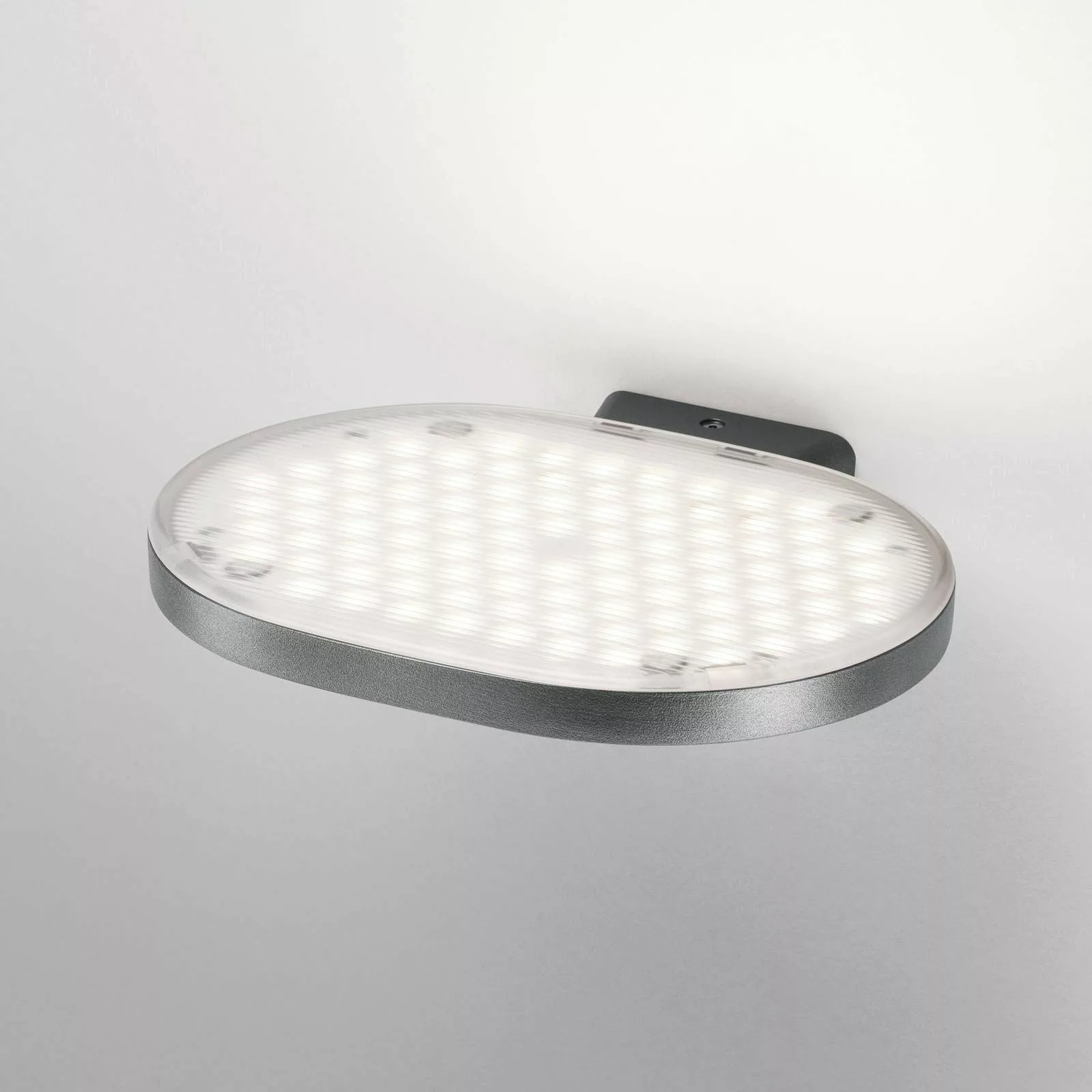 FLOS Oplight W1 LED-Wandleuchte, grau metallic günstig online kaufen