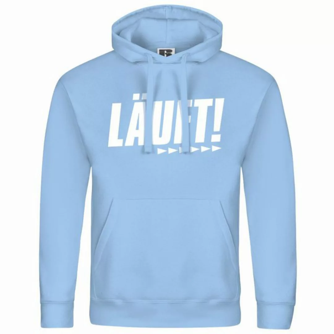 deinshirt Kapuzenpullover Herren Kapuzenpullover Läuft Mit Print Motiv, Gra günstig online kaufen