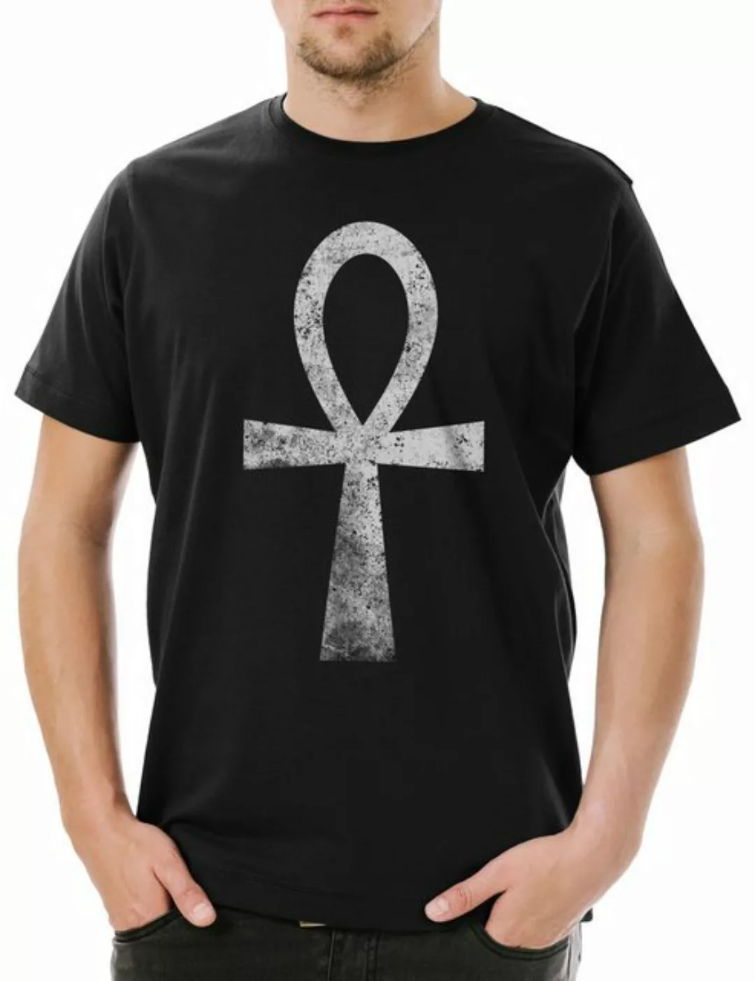 Urban Backwoods Print-Shirt Anch III Herren T-Shirt Ankh Henkelkreuz Lebens günstig online kaufen