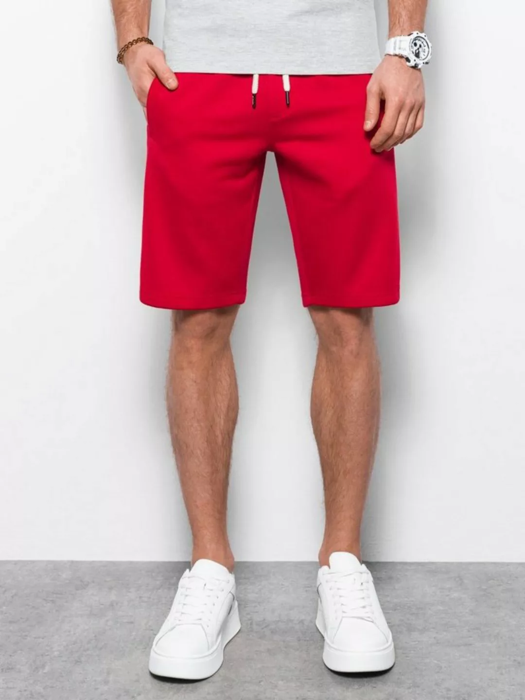 OMBRE Shorts Ombre Kurze Herren-Shorts mit Taschen - rot V7 OM-SRBS-0109 XX günstig online kaufen