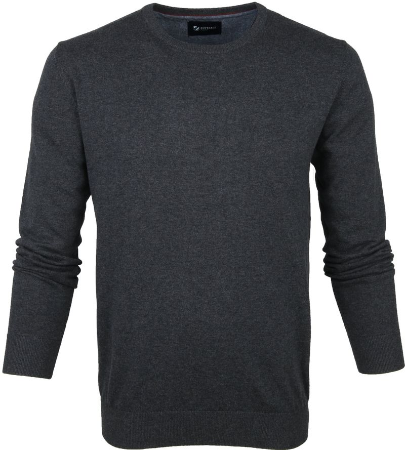 Suitable Biologischer Baumwolle Respect Sweater Rince Dunkelgrau - Größe XX günstig online kaufen