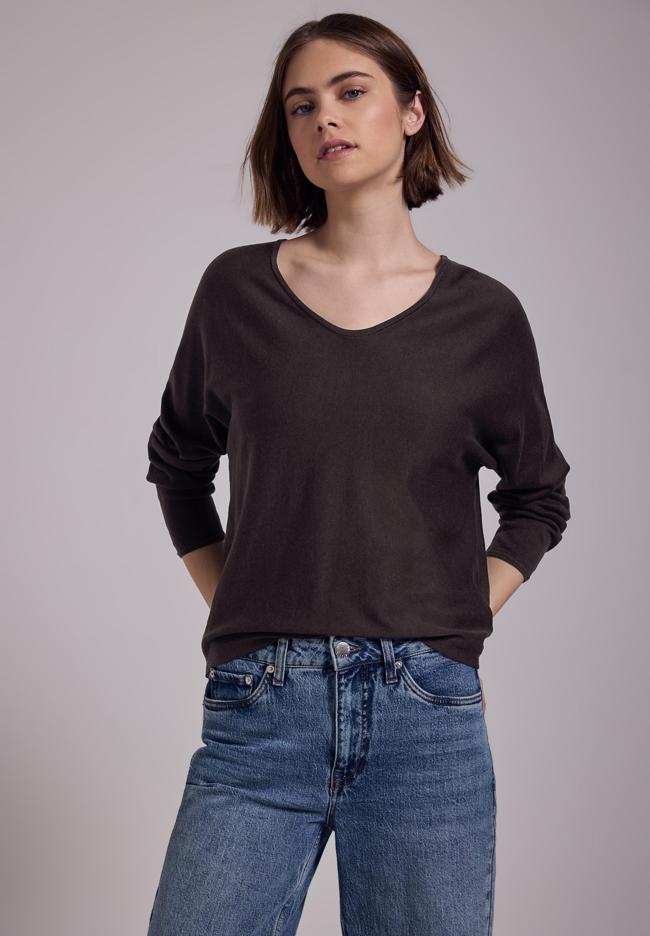 STREET ONE STUDIO Strickpullover, aus softem Materialmix günstig online kaufen