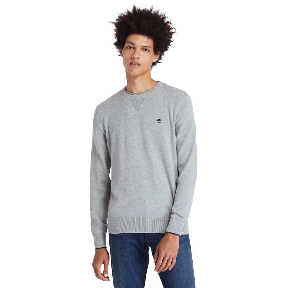 Timberland Williams River 12gg Cotton Crew Pullover L Medium Grey Heather günstig online kaufen