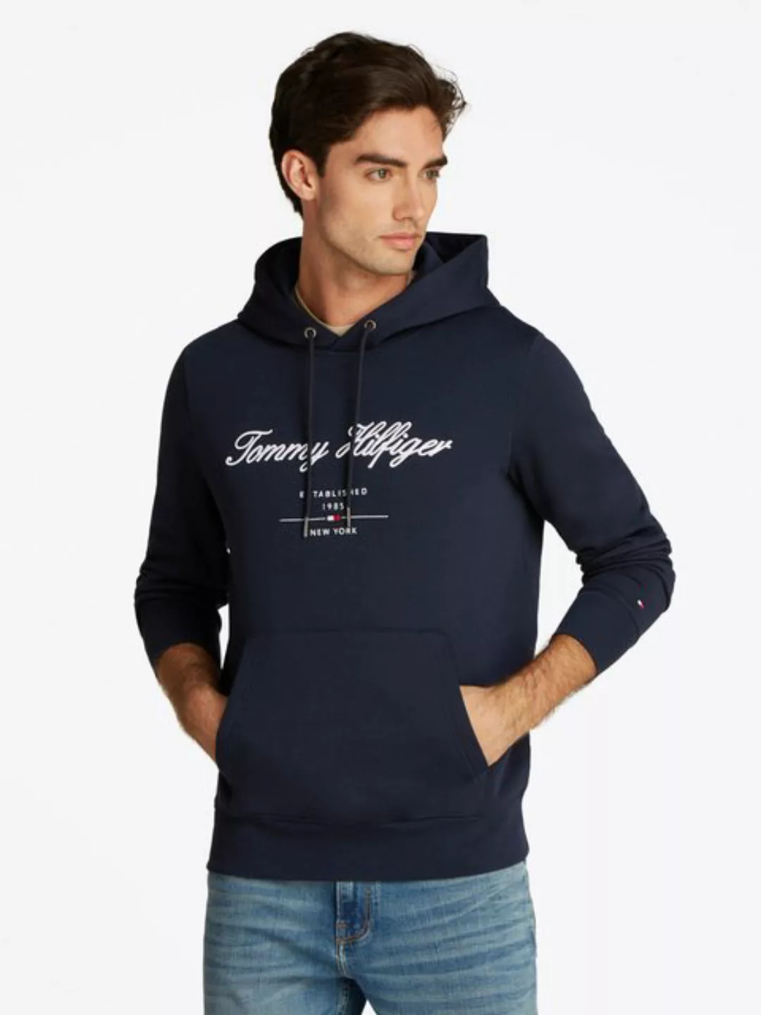 Tommy Hilfiger Hoodie SCRIPT LOGO HOODY mit aufgesticktem Logo günstig online kaufen