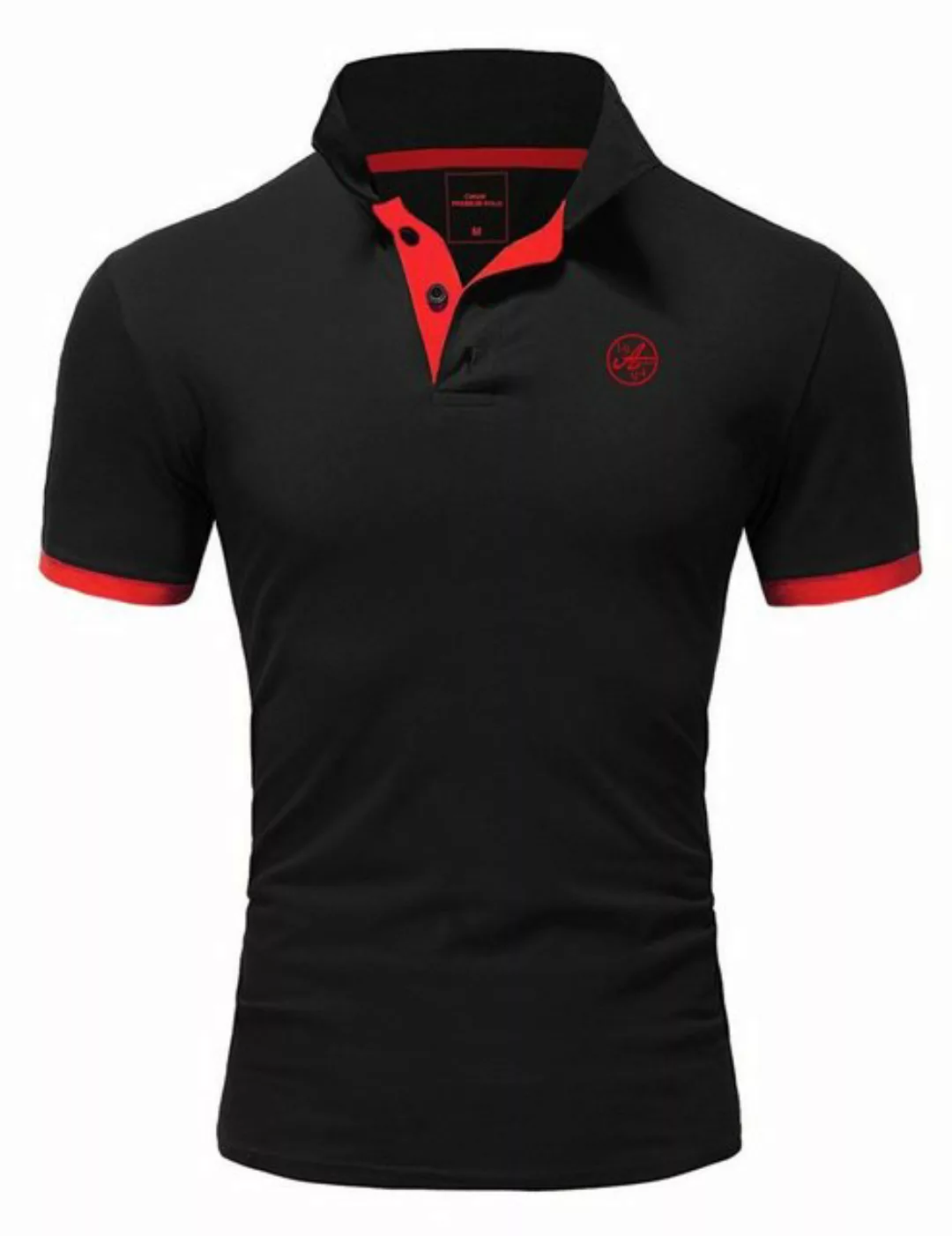 Amaci&Sons Poloshirt MEMPHIS Basic Kontrast Polo Shirt günstig online kaufen