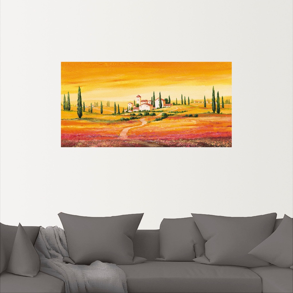 Artland Wandbild "Traumhafte toskanische Landschaft", Europa, (1 St.), als günstig online kaufen