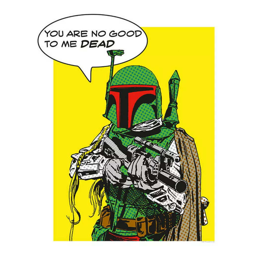 Komar Wandbild Star Wars Classic Comic Quote Boba_ Star Wars B/L: ca. 40x50 günstig online kaufen