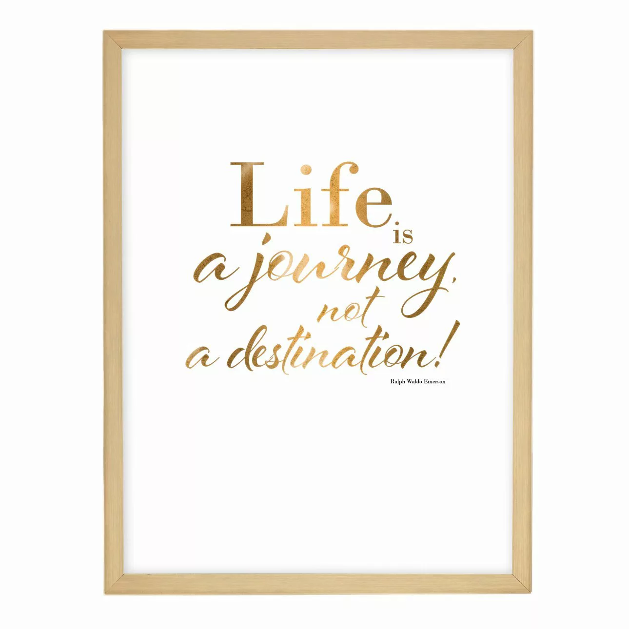 Wandbild Life is a journey 30x40cm gold, 30 x 40 cm günstig online kaufen