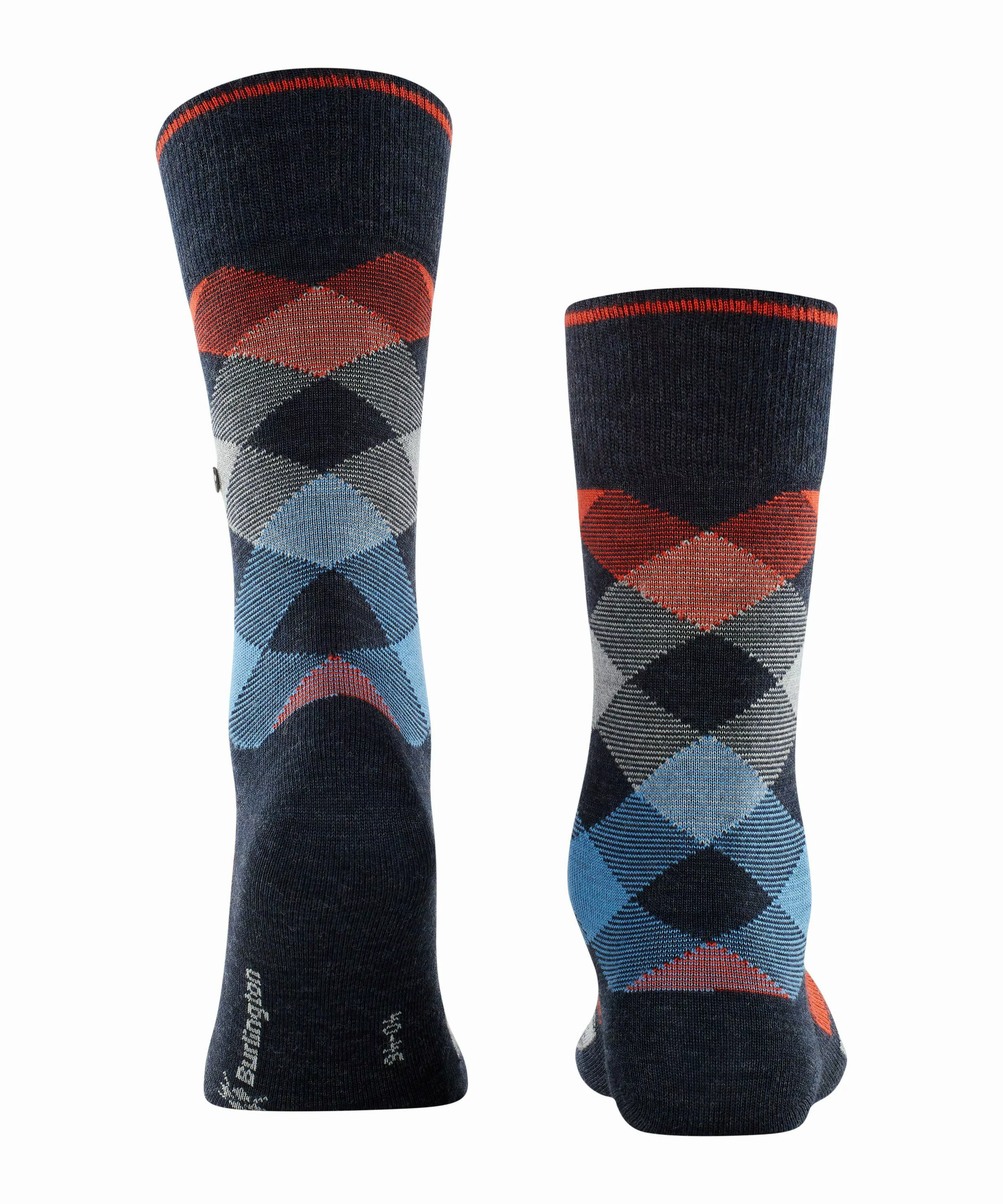 Burlington Newcastle Melange Herren Socken, 40-46, Blau, AnderesMuster, Sch günstig online kaufen