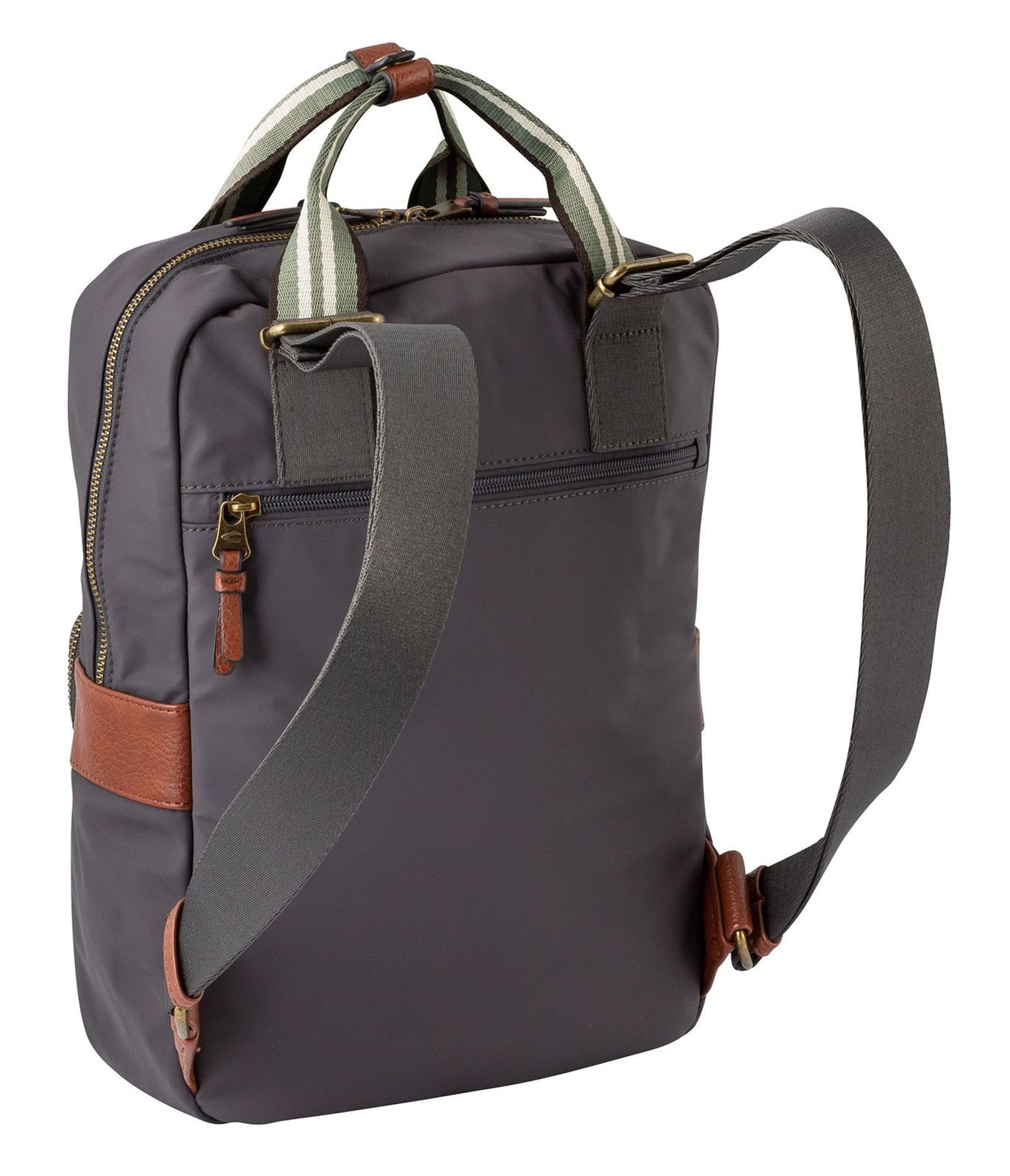 camel active Rucksack "Bari", aus hochwertigem matten Nylon mit gestreiftem günstig online kaufen