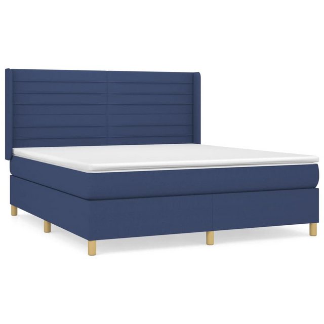 vidaXL Boxspringbett mit Matratze Blau 160x200 cm Stoff1380054 günstig online kaufen