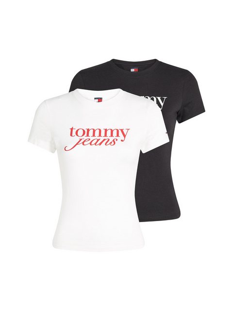 Tommy Jeans T-Shirt TJW 2PACK ESSENTIAL LOGO TEE (Packung, 2er) mit Logodru günstig online kaufen