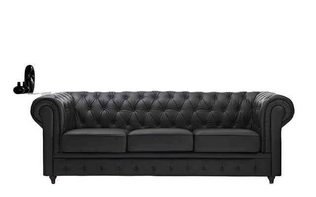 Xlmoebel Sofa Klassische dreisitzige Chesterfield-Ledercouch mit Polsterung günstig online kaufen