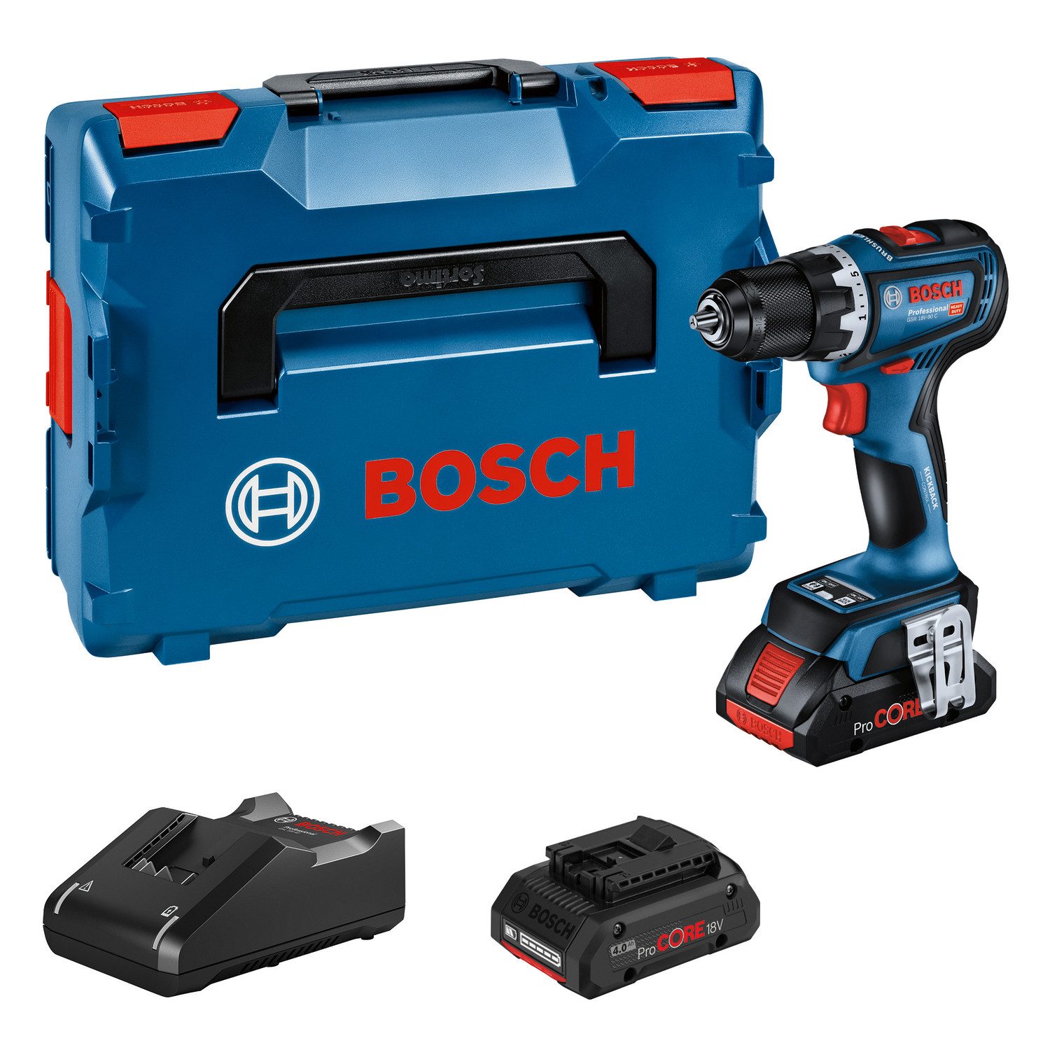 Bosch Professional 18 V Akku-Bohrschrauber GSR 18V-90 C inkl. 4 Ah Akkus günstig online kaufen