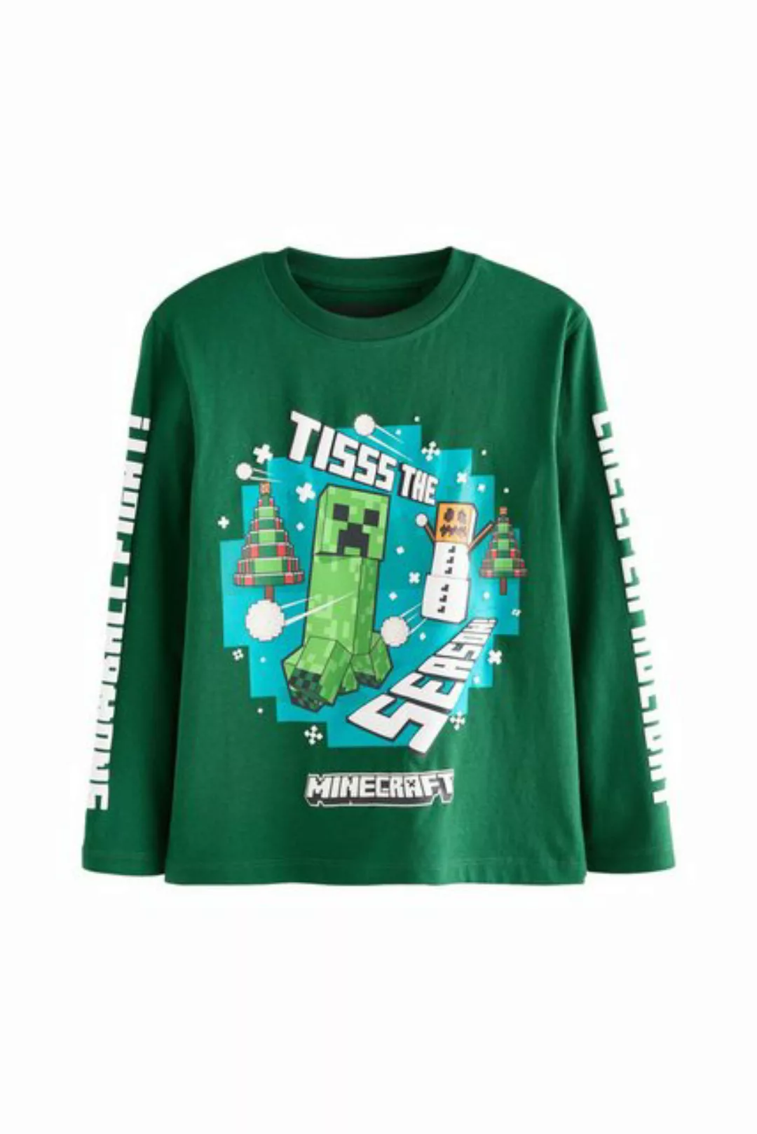 Next Langarmshirt Lizenziertes Langarmshirt aus Baumwolle, Minecraft (1-tlg günstig online kaufen