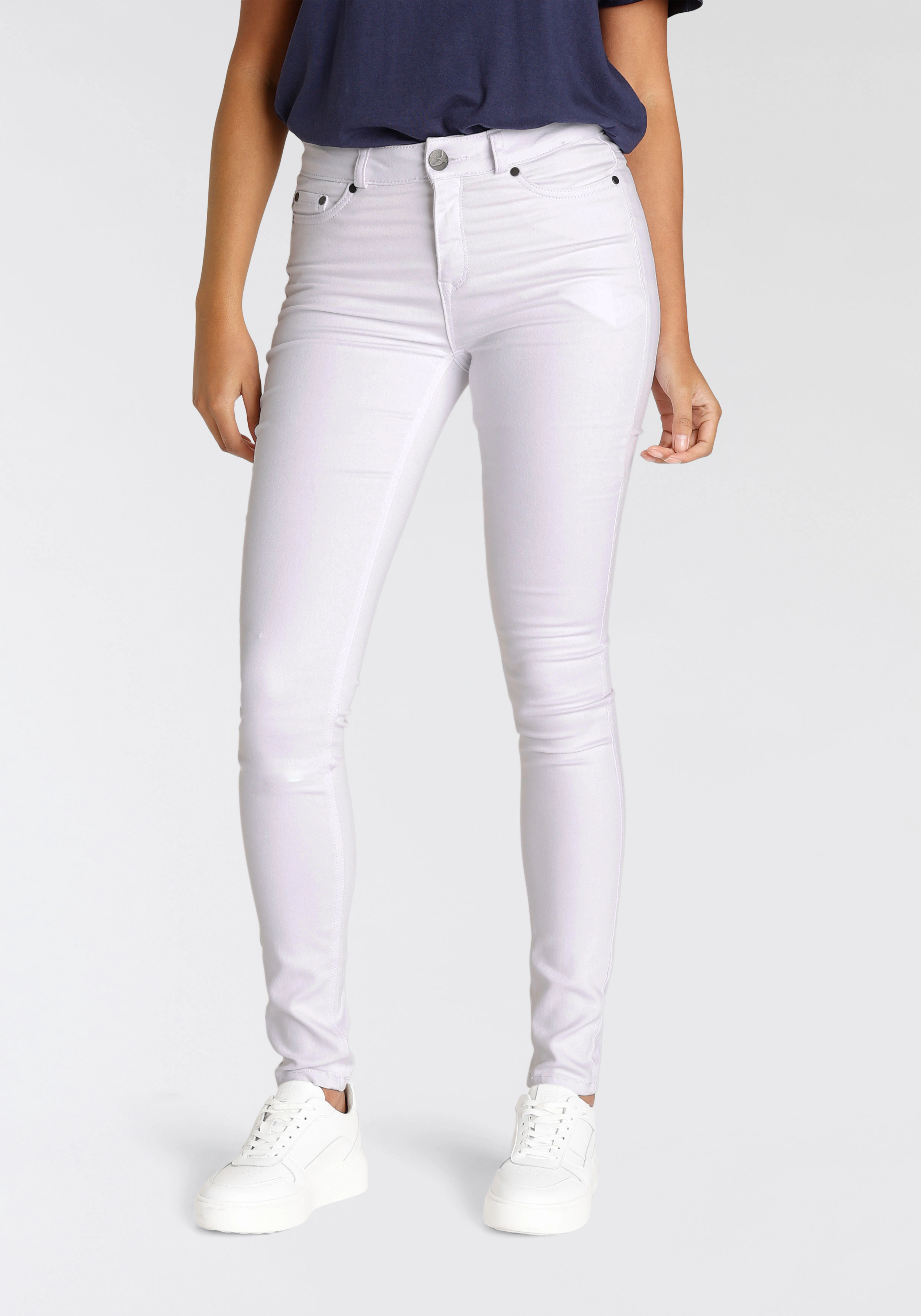 Arizona Skinny-fit-Jeans "Ultra Soft", hohe Leibhöhe, lang, aus Baumwolle, günstig online kaufen