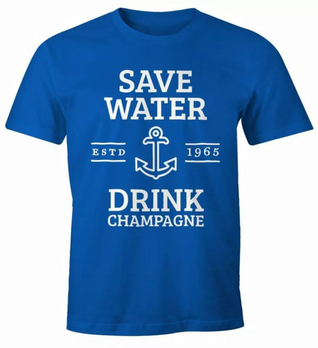 MoonWorks Print-Shirt Save water drink Champagne Herren T-Shirt Fun-Shirt m günstig online kaufen