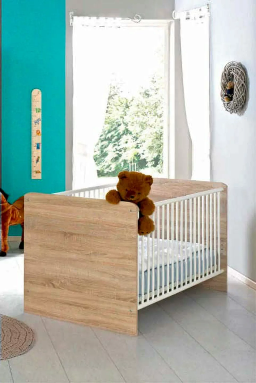 BMG Möbel Babyzimmer-Komplettset "Maxim", (Set, 4 St., Bett + Wickelkommode günstig online kaufen