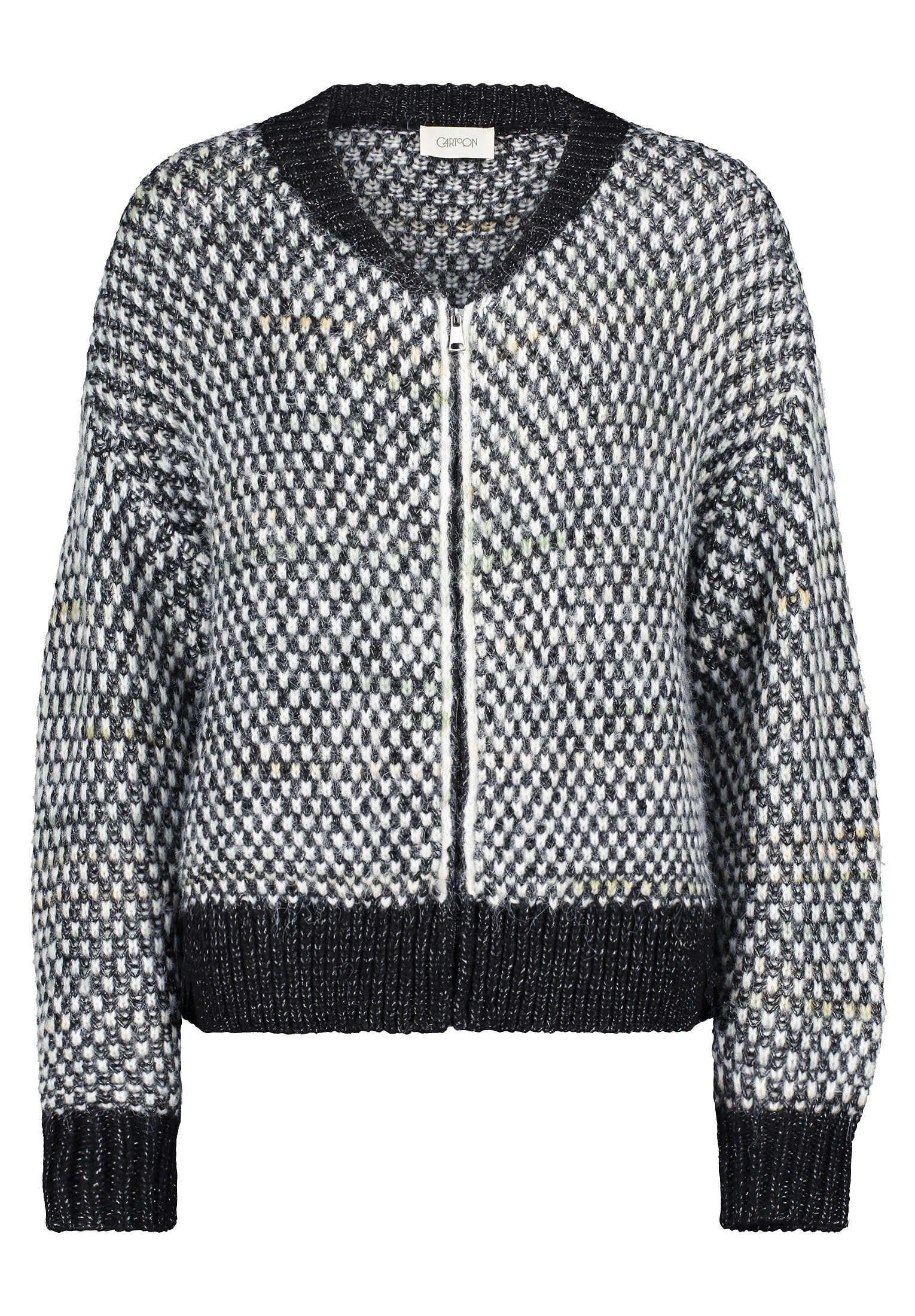Cartoon Strickjacke "Cartoon Damen Strick-Cardigan mit Reißverschluss", Str günstig online kaufen