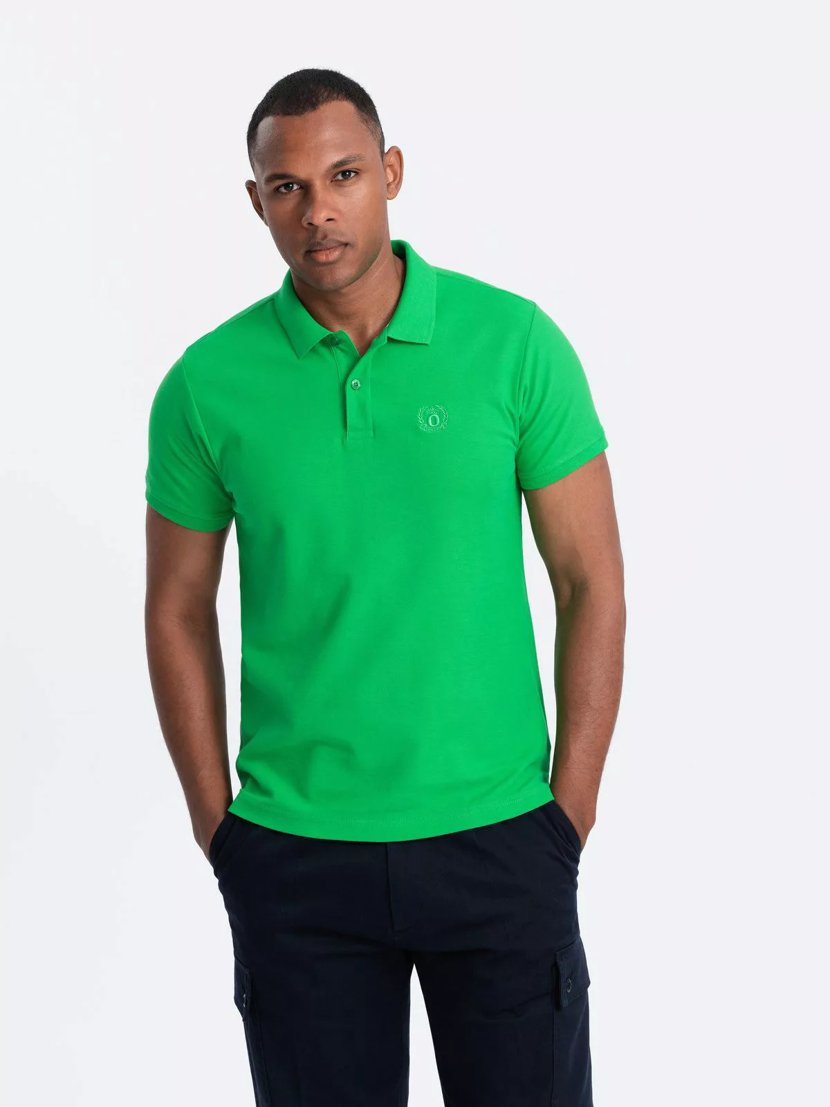 OMBRE Poloshirt Herren-Poloshirt aus Piqué-Strick BASIC günstig online kaufen