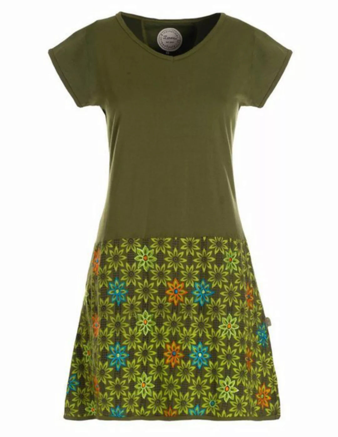 Vishes Tunikakleid Damen Sommerkleid Kurzarm Blumen-Kleid Tunika-Kleid T-Sh günstig online kaufen