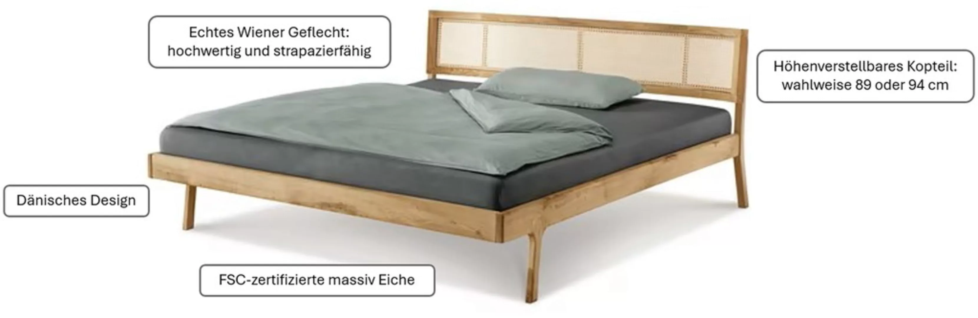 andas Bett Hällevik Doppelbett, Massivholzbett, OTTOs Choice, hyggeliger St günstig online kaufen